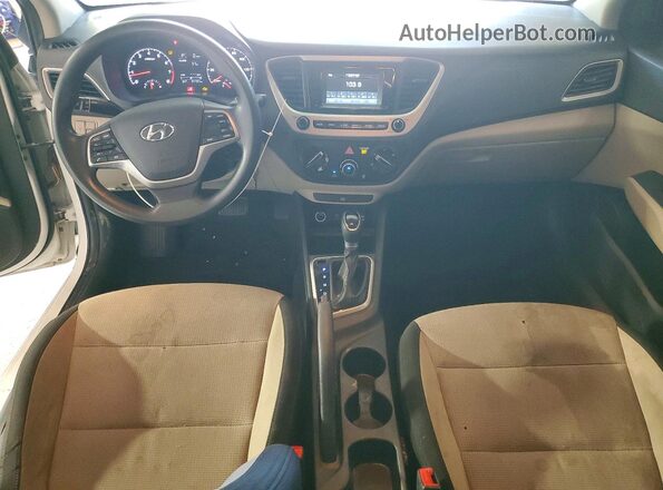3KPC24A38KE088183 2019 HYUNDAI ACCENT White Dashboard view