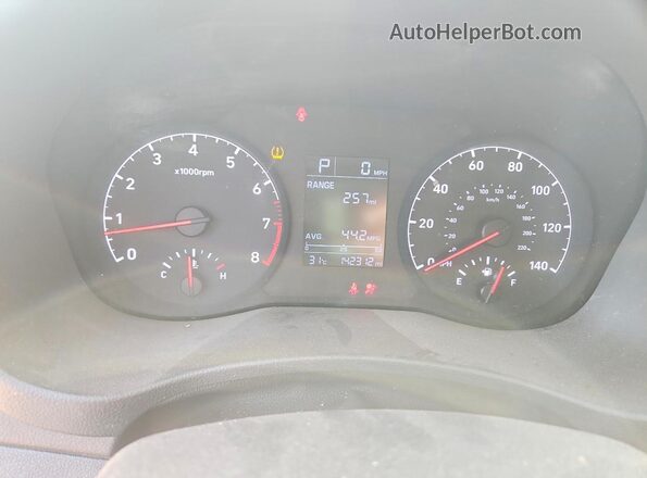 3KPC24A39KE076026 2019 HYUNDAI ACCENT Blue Instrument cluster view