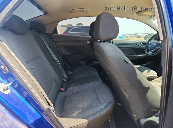 3KPC24A39KE076026 2019 HYUNDAI ACCENT Blue Rear seats view