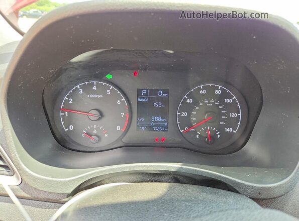 3KPC24A3XKE045139 2019 HYUNDAI ACCENT Красный Вид щитка приборов