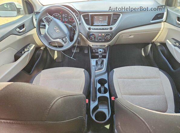 3KPC24A3XKE058196 2019 HYUNDAI ACCENT White Dashboard view