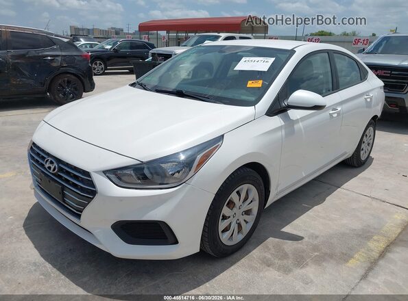 3KPC24A60LE099643 2020 HYUNDAI ACCENT White Առջևի ձախ երեք քառորդ տեսարան