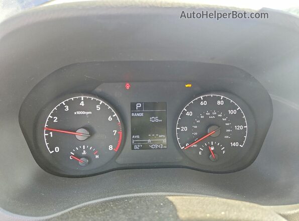 3KPC24A60NE174375 2022 HYUNDAI ACCENT Blue Вид щитка приладів