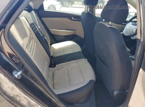 3KPC24A60NE175672 2022 HYUNDAI ACCENT Black Vista de los asientos traseros