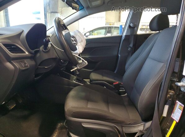 3KPC24A61ME142419 2021 HYUNDAI ACCENT Black Widok wnętrza z przodu