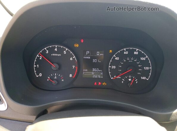 3KPC24A61NE186468 2022 HYUNDAI ACCENT White Instrument cluster view