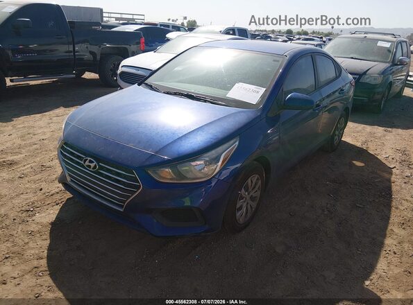 3KPC24A62LE090815 2020 HYUNDAI ACCENT Blue წინა მარცხენა ხედი სამი მეოთხედიდან