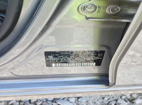 3KPC24A62ME135026 2021 HYUNDAI ACCENT Silver Widok komory silnika