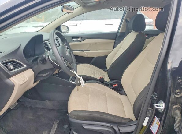 3KPC24A62NE183157 2022 HYUNDAI ACCENT Black Widok wnętrza z przodu