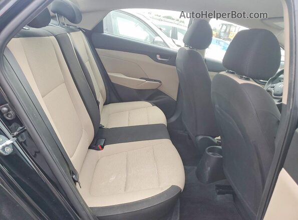 3KPC24A62NE183157 2022 HYUNDAI ACCENT Black Widok tylnych siedzeń