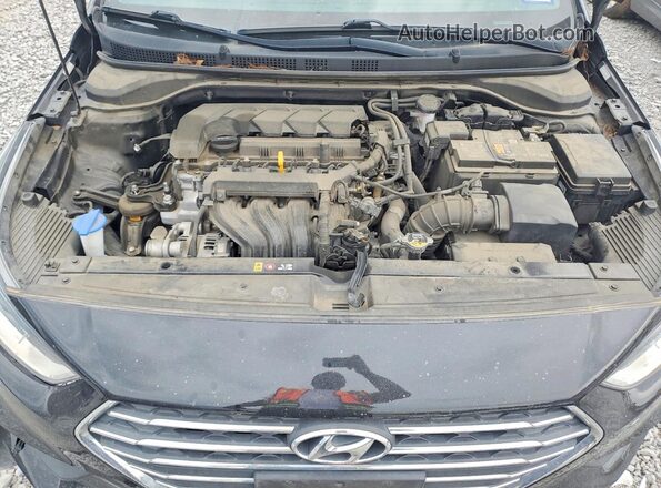 3KPC24A62NE183157 2022 HYUNDAI ACCENT Black Widok wnętrza z tyłu