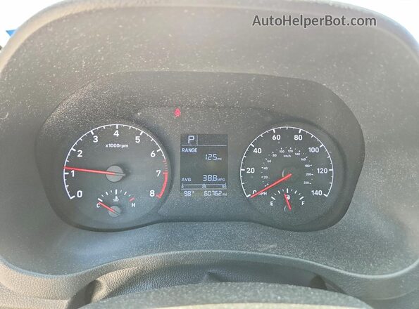 3KPC24A62NE186236 2022 HYUNDAI ACCENT Серебряный Вид щитка приборов