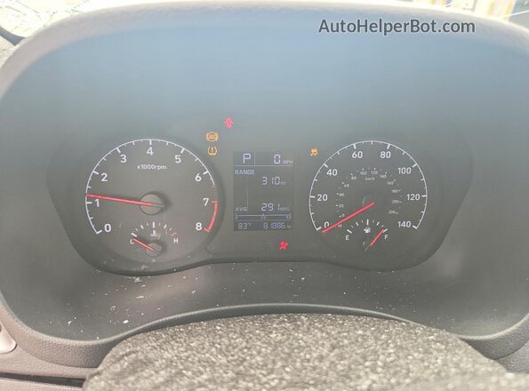 3KPC24A63LE116354 2020 HYUNDAI ACCENT Red Vista del cuadro de instrumentos