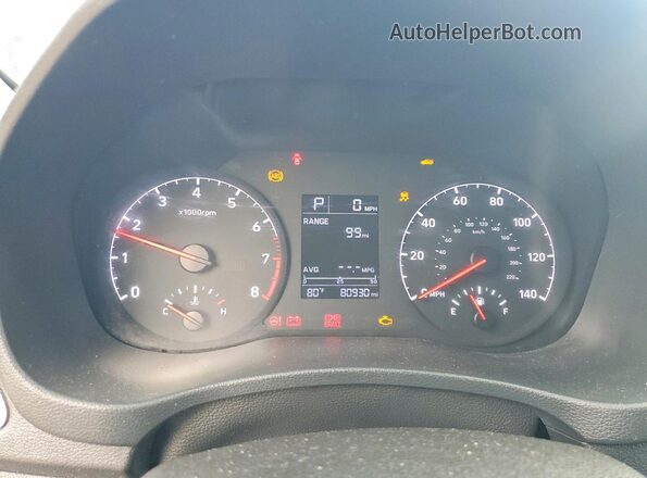 3KPC24A63NE153875 2022 HYUNDAI ACCENT Blue Widok zestawu wskaźników