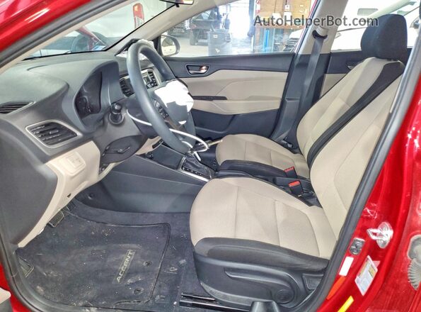 3KPC24A63NE168232 2022 HYUNDAI ACCENT Red წინა სალონის ხედი