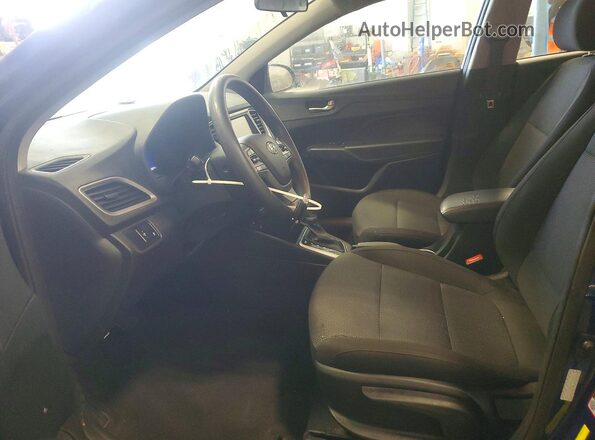 3KPC24A63NE187668 2022 HYUNDAI ACCENT Blue წინა სალონის ხედი