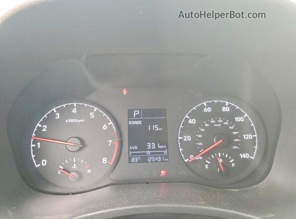 3KPC24A65LE109938 2020 HYUNDAI ACCENT Black ხელსაწყოთა პანელის ხედი