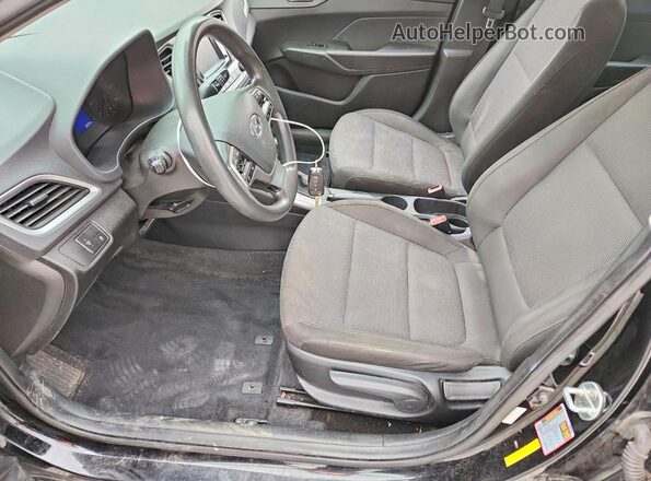 3KPC24A65ME131519 2021 HYUNDAI ACCENT Black Widok wnętrza z przodu
