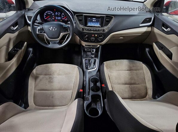 3KPC24A65ME134484 2021 HYUNDAI ACCENT Red წინა პანელის ხედი