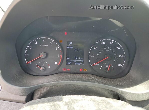 3KPC24A65ME151298 2021 HYUNDAI ACCENT Серебряный Вид щитка приборов