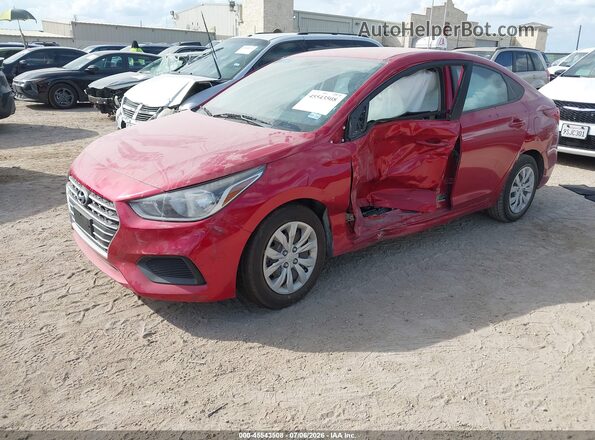 3KPC24A65NE154364 2022 HYUNDAI ACCENT Red წინა მარცხენა ხედი სამი მეოთხედიდან