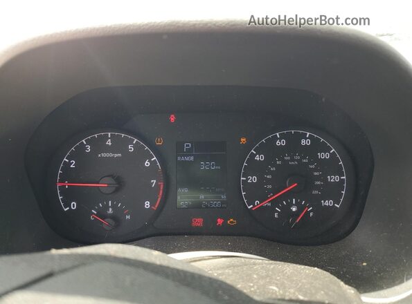 3KPC24A66LE109687 2020 HYUNDAI ACCENT Silver ხელსაწყოთა პანელის ხედი