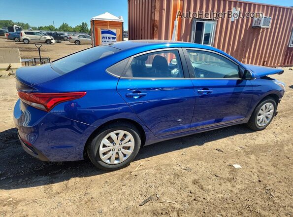 3KPC24A66ME129021 2021 HYUNDAI ACCENT Blue Trasero derecho