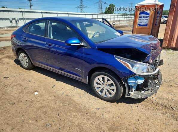 3KPC24A66ME129021 2021 HYUNDAI ACCENT Blue Delantero derecho