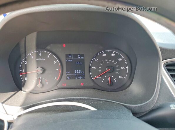 3KPC24A66NE158052 2022 HYUNDAI ACCENT/L Burgundy Vista del cuadro de instrumentos