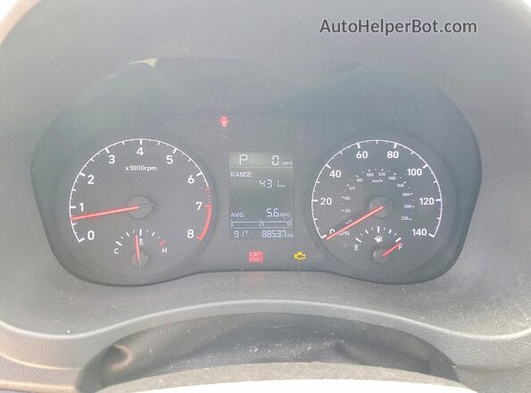 3KPC24A67LE092866 2020 HYUNDAI ACCENT White Vista del cuadro de instrumentos