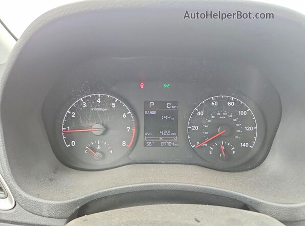 3KPC24A67ME147611 2021 HYUNDAI ACCENT Blue Widok zestawu wskaźników