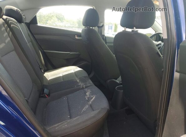 3KPC24A67NE183283 2022 HYUNDAI ACCENT Blue Widok tylnych siedzeń