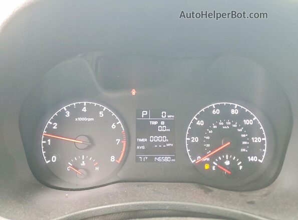3KPC24A68LE099616 2020 HYUNDAI ACCENT White ხელსაწყოთა პანელის ხედი