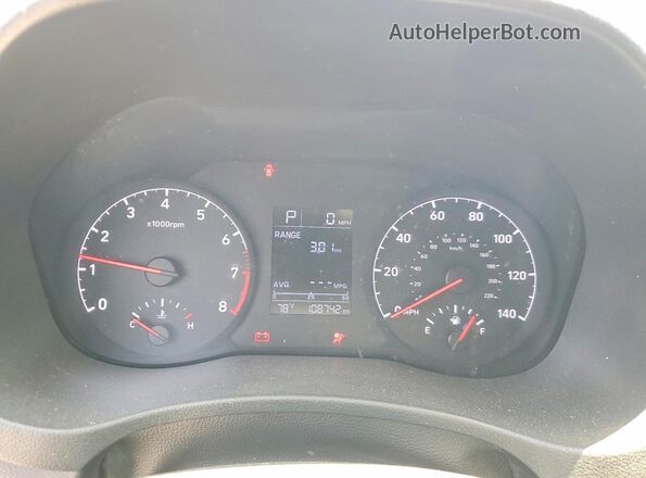 3KPC24A68LE115278 2020 HYUNDAI ACCENT Blue ხელსაწყოთა პანელის ხედი