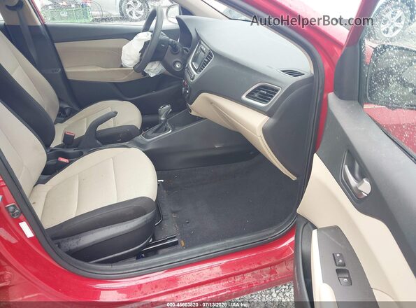 3KPC24A68NE160711 2022 HYUNDAI ACCENT Red Widok wnętrza z przodu
