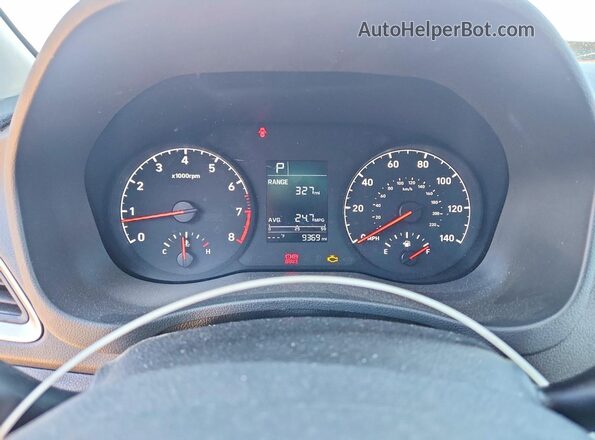 3KPC24A68NE163608 2022 HYUNDAI ACCENT Blue ხელსაწყოთა პანელის ხედი