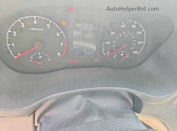 3KPC24A68NE176505 2022 HYUNDAI ACCENT White Вид щитка приладів