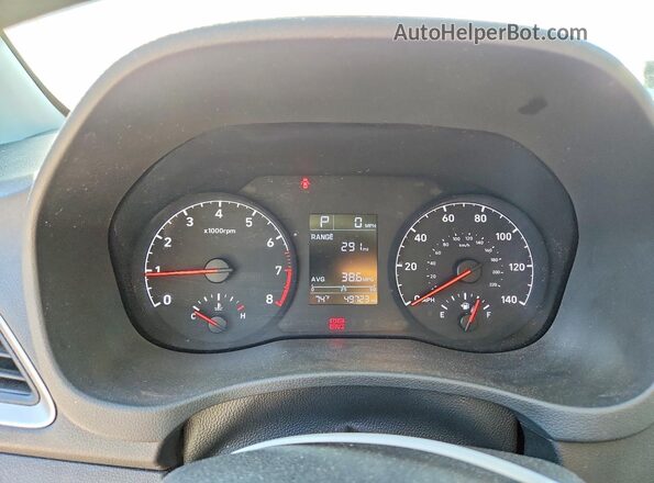 3KPC24A69ME146928 2021 HYUNDAI ACCENT Silver ხელსაწყოთა პანელის ხედი