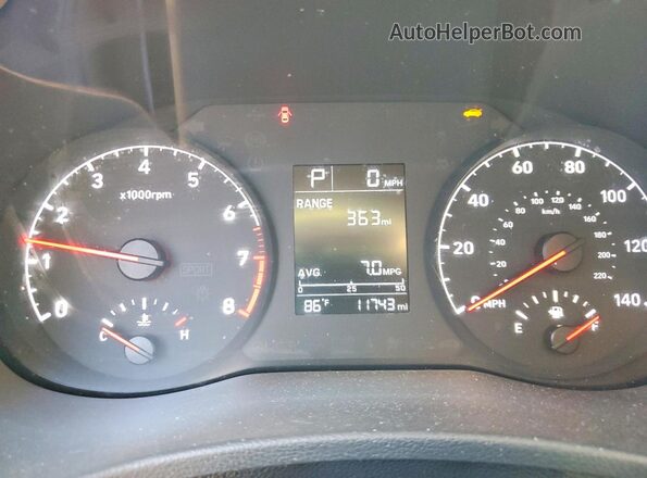3KPC24A69NE154965 2022 HYUNDAI ACCENT Gray Instrument cluster view