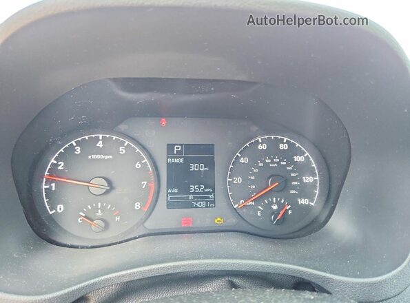 3KPC24A69NE175539 2022 HYUNDAI ACCENT Gray Vista del cuadro de instrumentos
