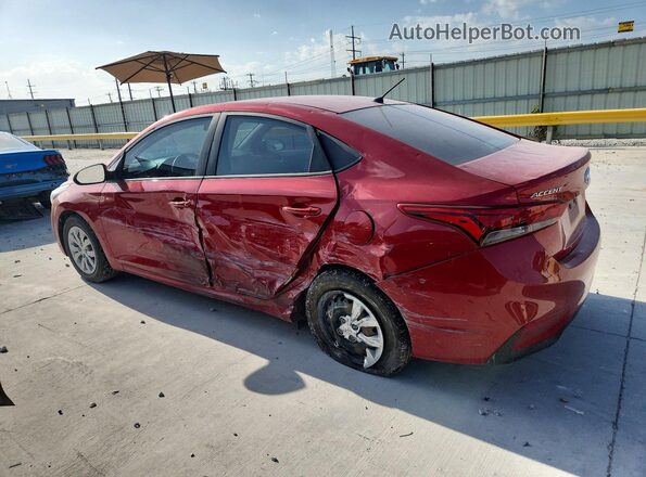3KPC24A69NE183219 2022 HYUNDAI ACCENT Maroon Trasero izquierdo