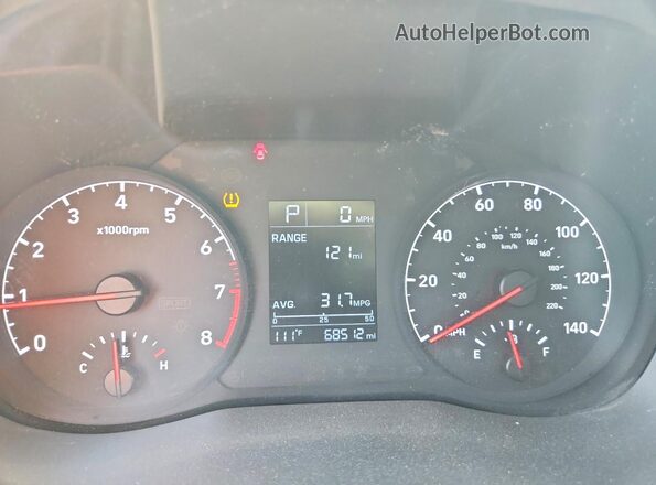 3KPC24A69NE183219 2022 HYUNDAI ACCENT Maroon Vista del cuadro de instrumentos
