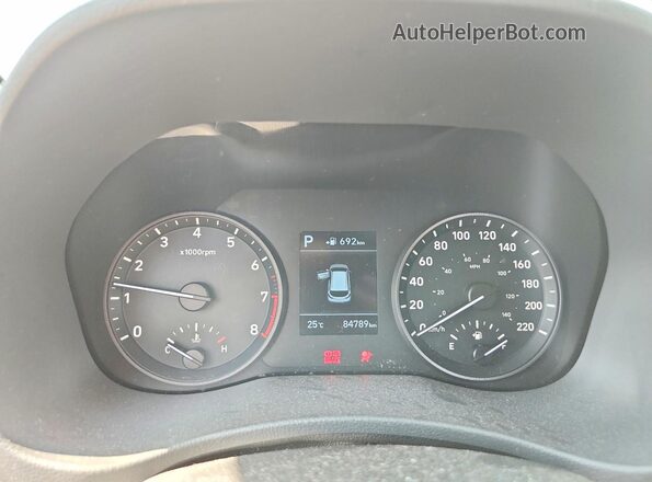 3KPC35A31KE048028 2019 HYUNDAI ACCENT Black ხელსაწყოთა პანელის ხედი