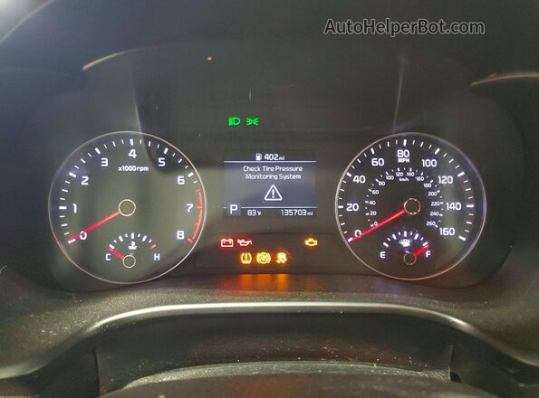3KPF24AD0KE058651 2019 KIA FORTE Red Vista del cuadro de instrumentos
