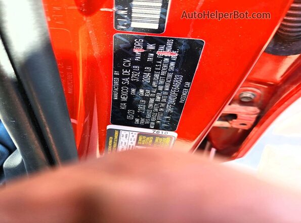 3KPF24AD0PE646833 2023 KIA FORTE Orange Շարժիչի բաժամունքի տեսք
