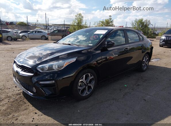 3KPF24AD1ME298892 2021 KIA FORTE Black Առջևի ձախ երեք քառորդ տեսարան