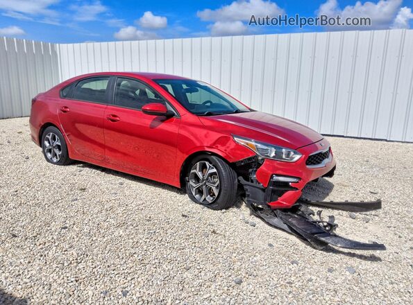 3KPF24AD1ME335794 2021 KIA FORTE Красный Передняя правая четверть
