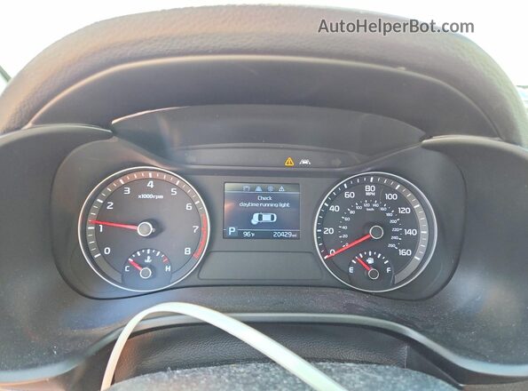 3KPF24AD2KE121247 2019 KIA FORTE Red Vista del cuadro de instrumentos