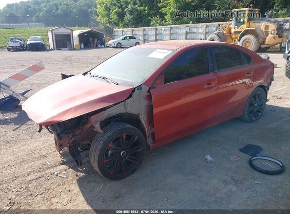 3KPF24AD2NE467447 2022 KIA FORTE Orange Առջևի ձախ երեք քառորդ տեսարան