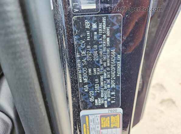 3KPF24AD3PE645644 2023 KIA FORTE Black VIN sticker view